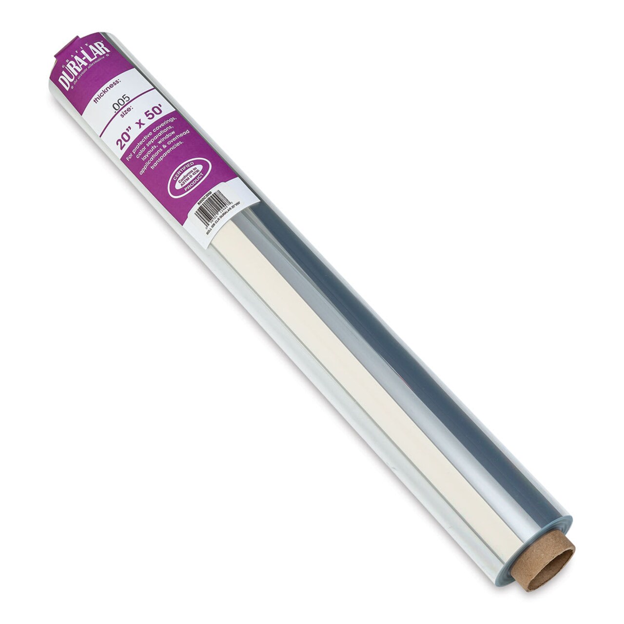 Grafix Dura-Lar Clear Acetate Alternative - 20" x 50 ft, .005", Roll